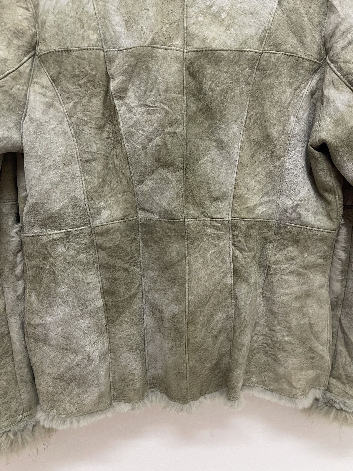 Other Luxury RABBIT LEATHER JACKET x RACCOON FUR Size S / US 4 / IT 40 - 6 Thumbnail