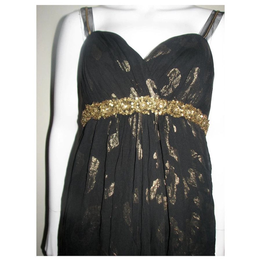Marchesa Marchesa notte black and gold dress Size M / US 6-8 / IT 42-44 - 7 Thumbnail