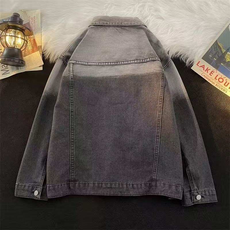 Vintage Black Gray Ombre Wash Denim Jacket Size US M / EU 48-50 / 2 - 3 Thumbnail