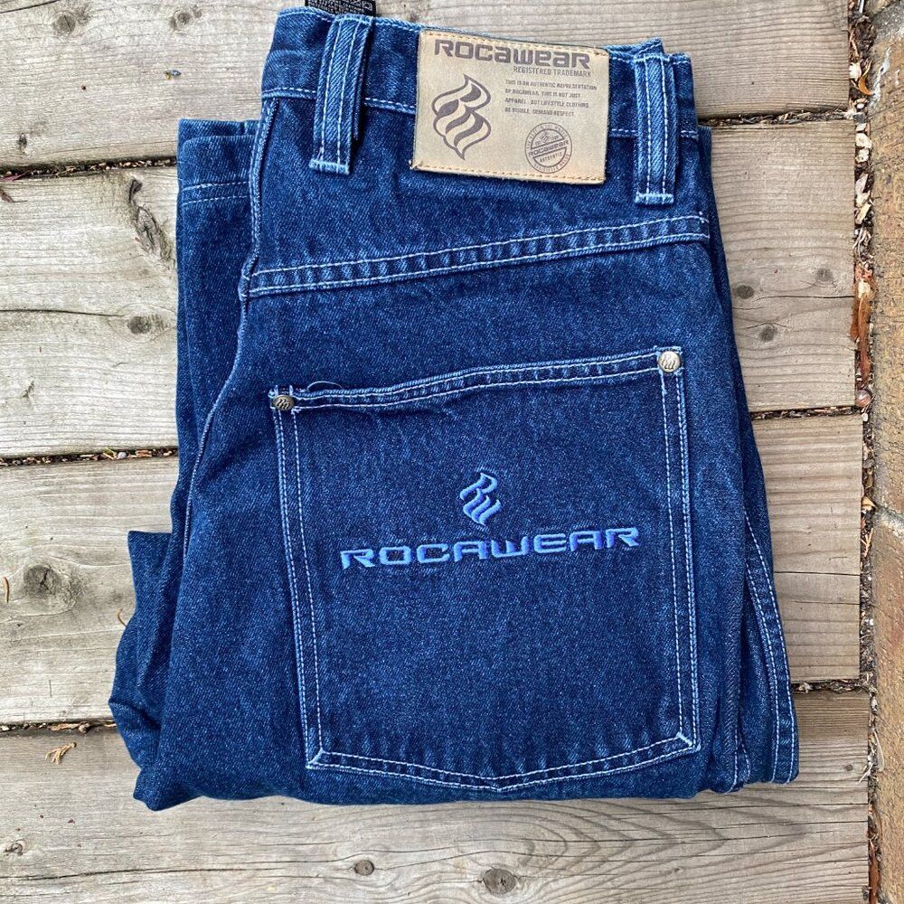Rocawear Vintage 90s Y2K Rocawear Embroidered Jeans Size 30 Blue Size US 30 / EU 46 - 3 Thumbnail