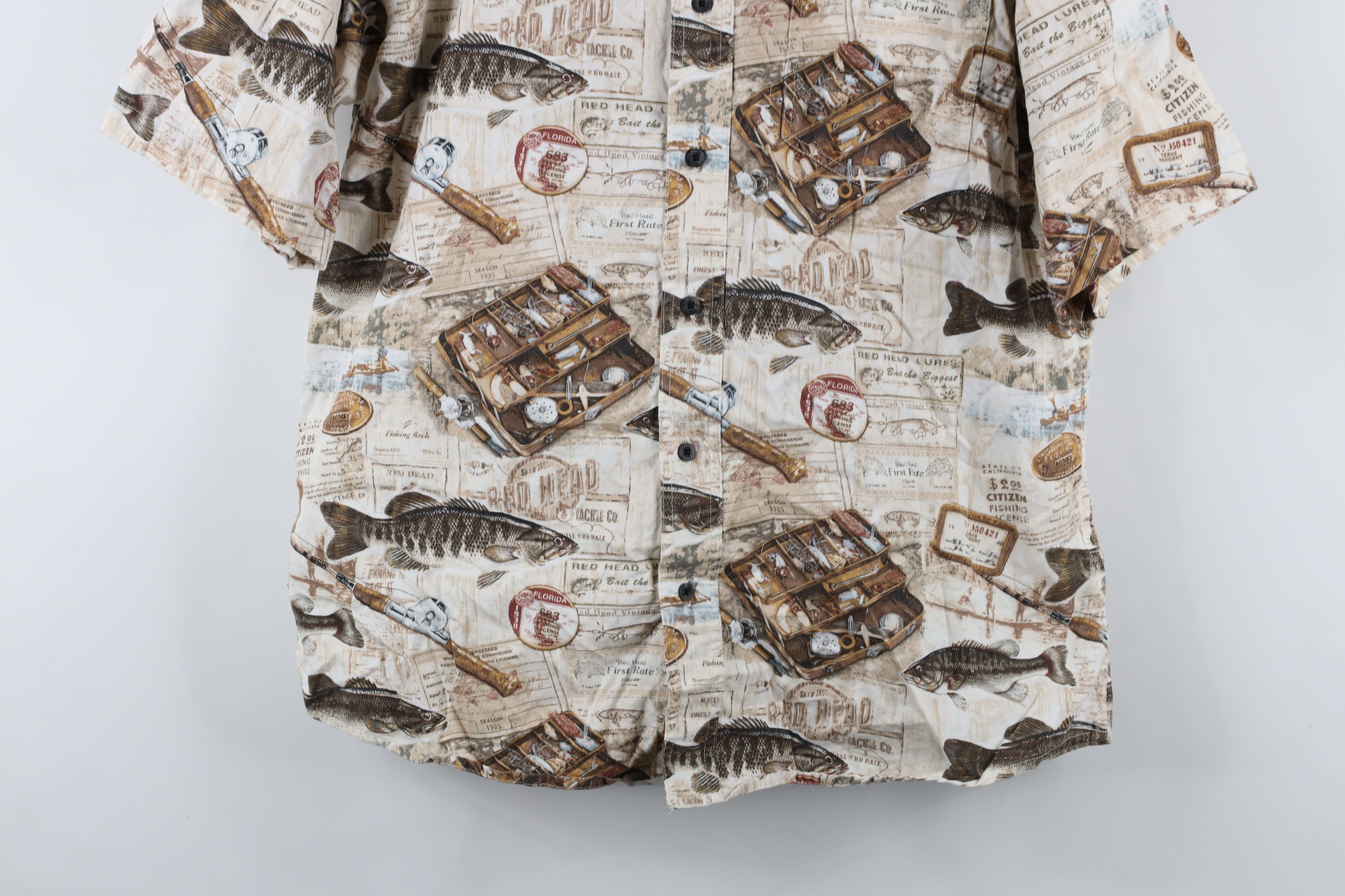 Vintage Vintage 90s Streetwear All Over Print Button Down Shirt Size US L / EU 52-54 / 3 - 3 Thumbnail
