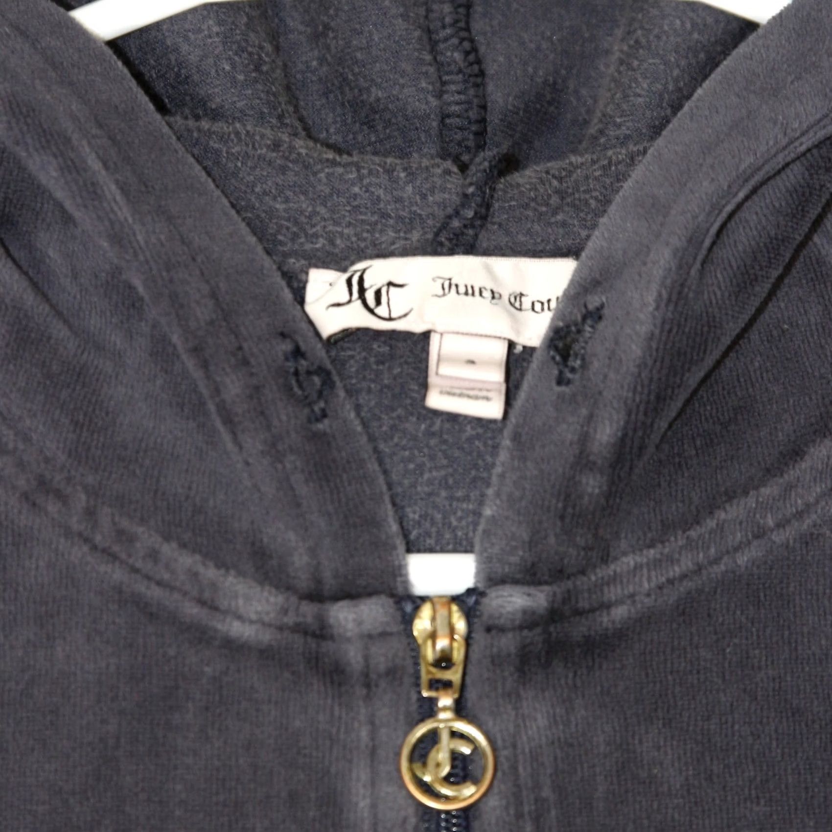 Juicy Couture Juicy Couture Hoodie Velour Women S Navy Blue Full Zip J Pull Y2K McBling Size S / US 4 / IT 40 - 3 Thumbnail