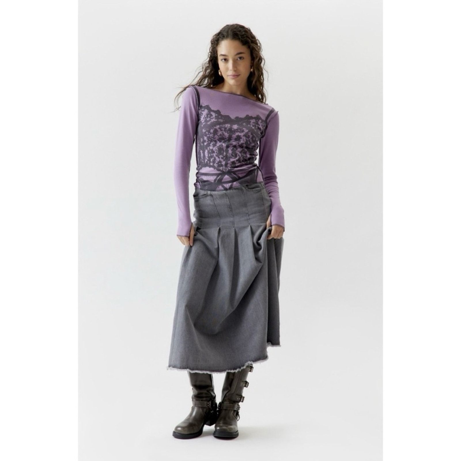 Urban Outfitters Urban Outfitters Corset Photo-Real Long Sleeve Tee Size S / US 4 / IT 40 - 14 Thumbnail