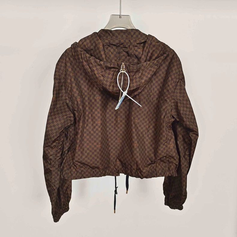 Louis Vuitton Louis Vuitton Brown checkerboard cropped jacket Size XS / US 0-2 / IT 36-38 - 2 Thumbnail