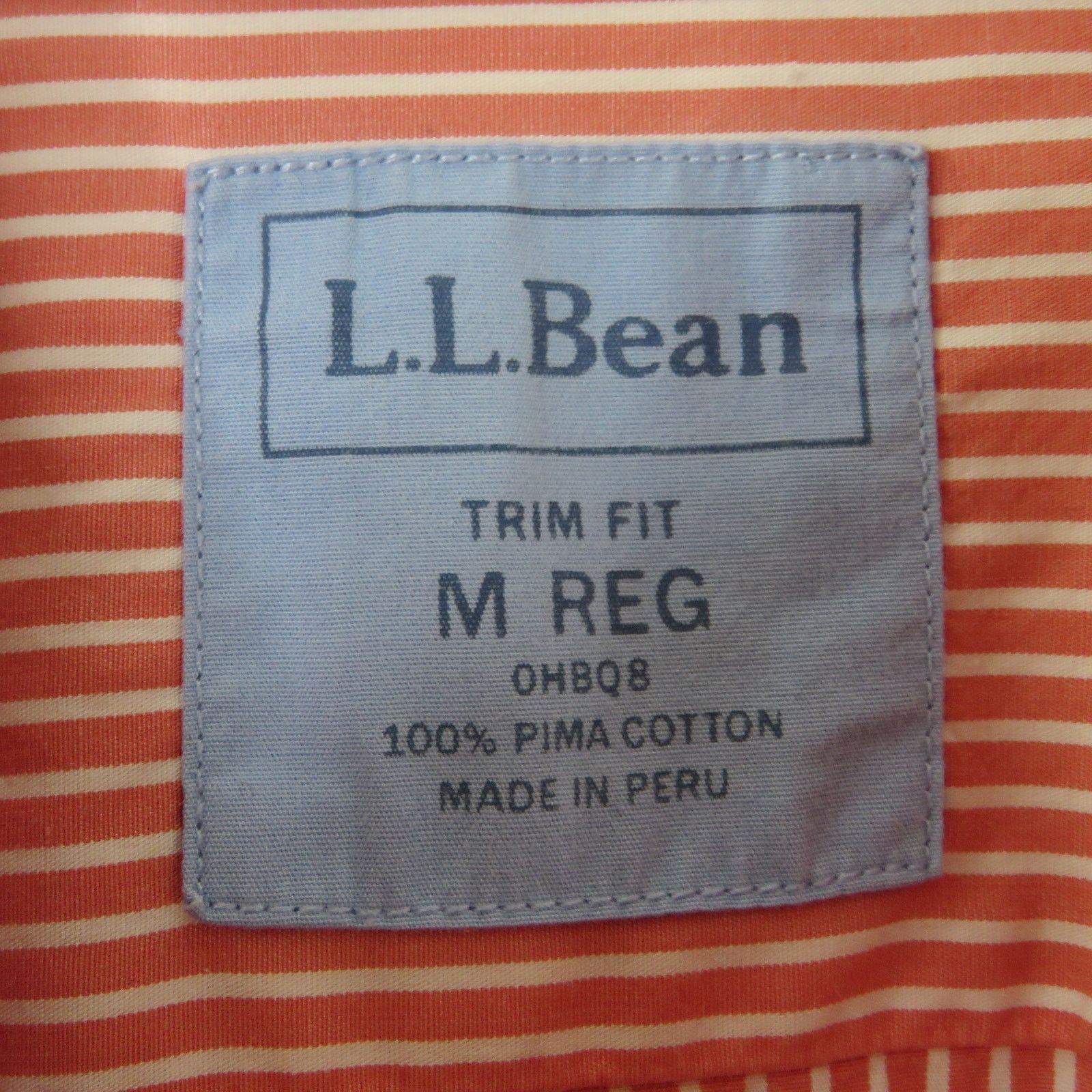 L.L. Bean L.L. Bean Trim Fit Pink Striped Button Down Shirt Medium Size US M / EU 48-50 / 2 - 3 Thumbnail