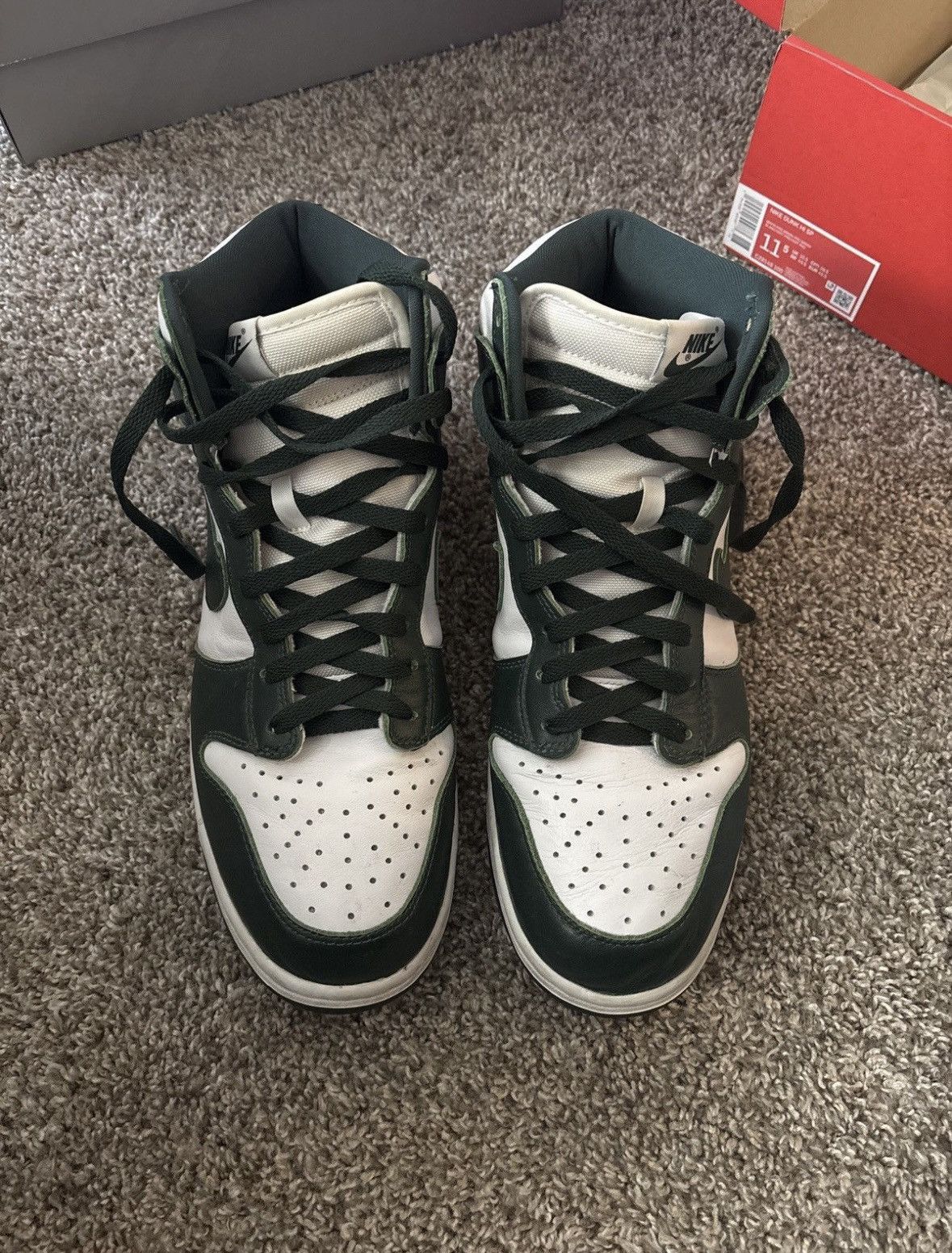 Nike Nike Michigan State Spartan Dunks Size US 11.5 / EU 44-45 - 3 Thumbnail