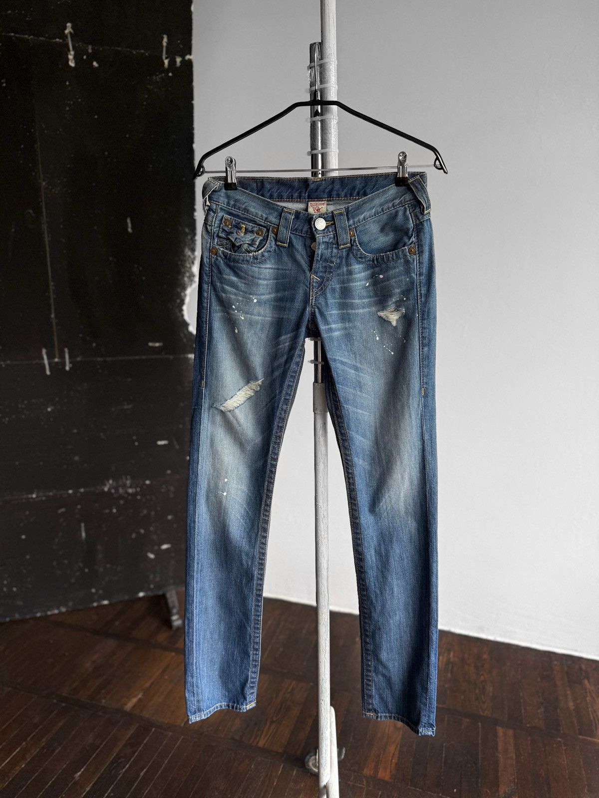 True Religion × Vintage True Religion Vintage Distressed Denim Jeans Made in USA Size 24" / US 00 / IT 34 - 1 Thumbnail