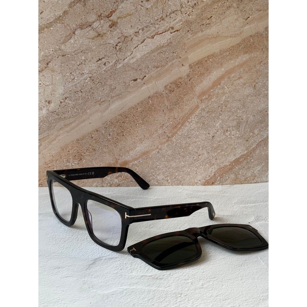 Tom Ford NEW Tom Ford FT6068-B Fausto Clip On Bluelight Frames Brown Size ONE SIZE - 7 Thumbnail