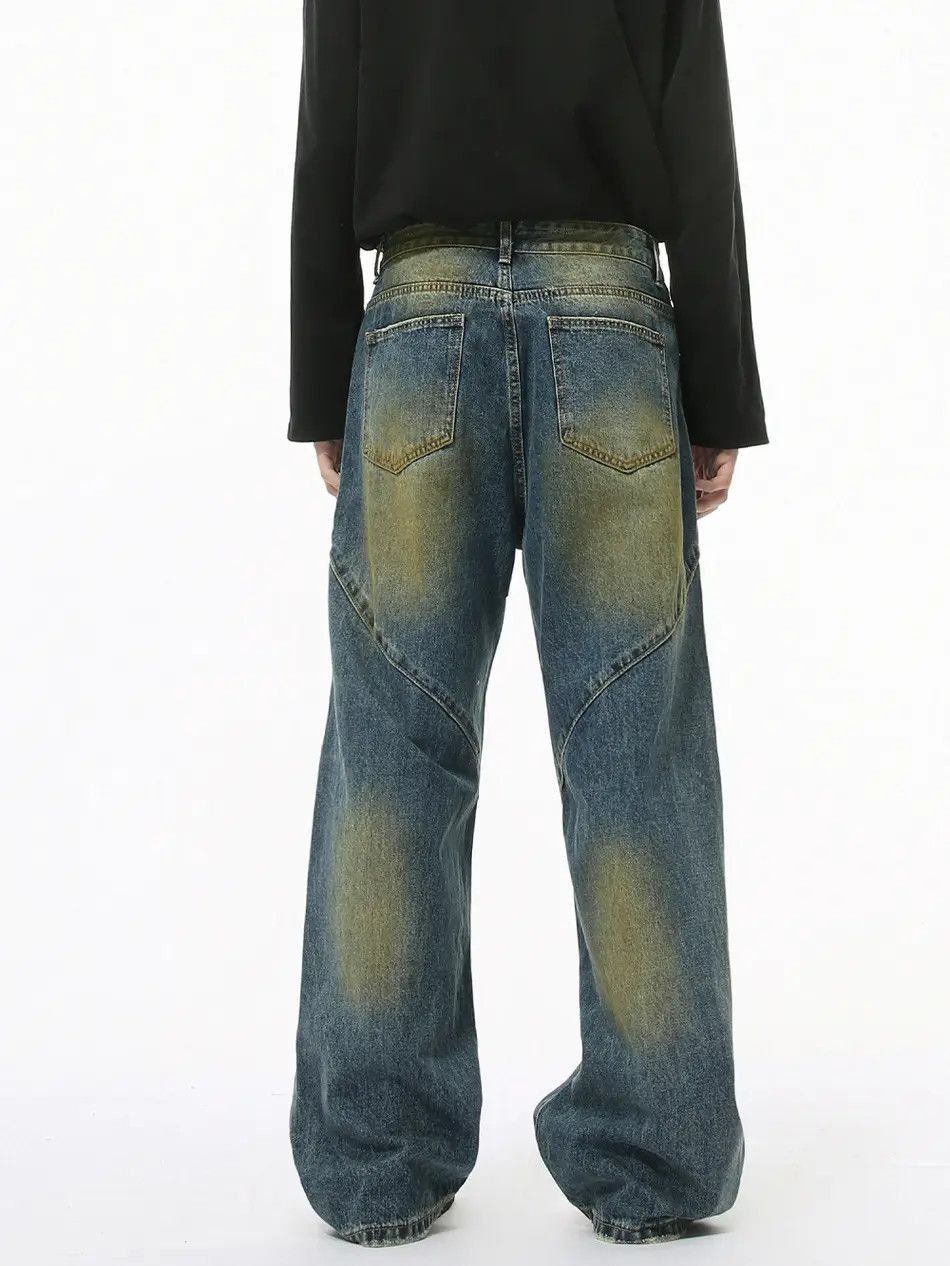 Japanese Brand Retro loose straight leg gradient jeans Size US 32 / EU 48 - 5 Thumbnail