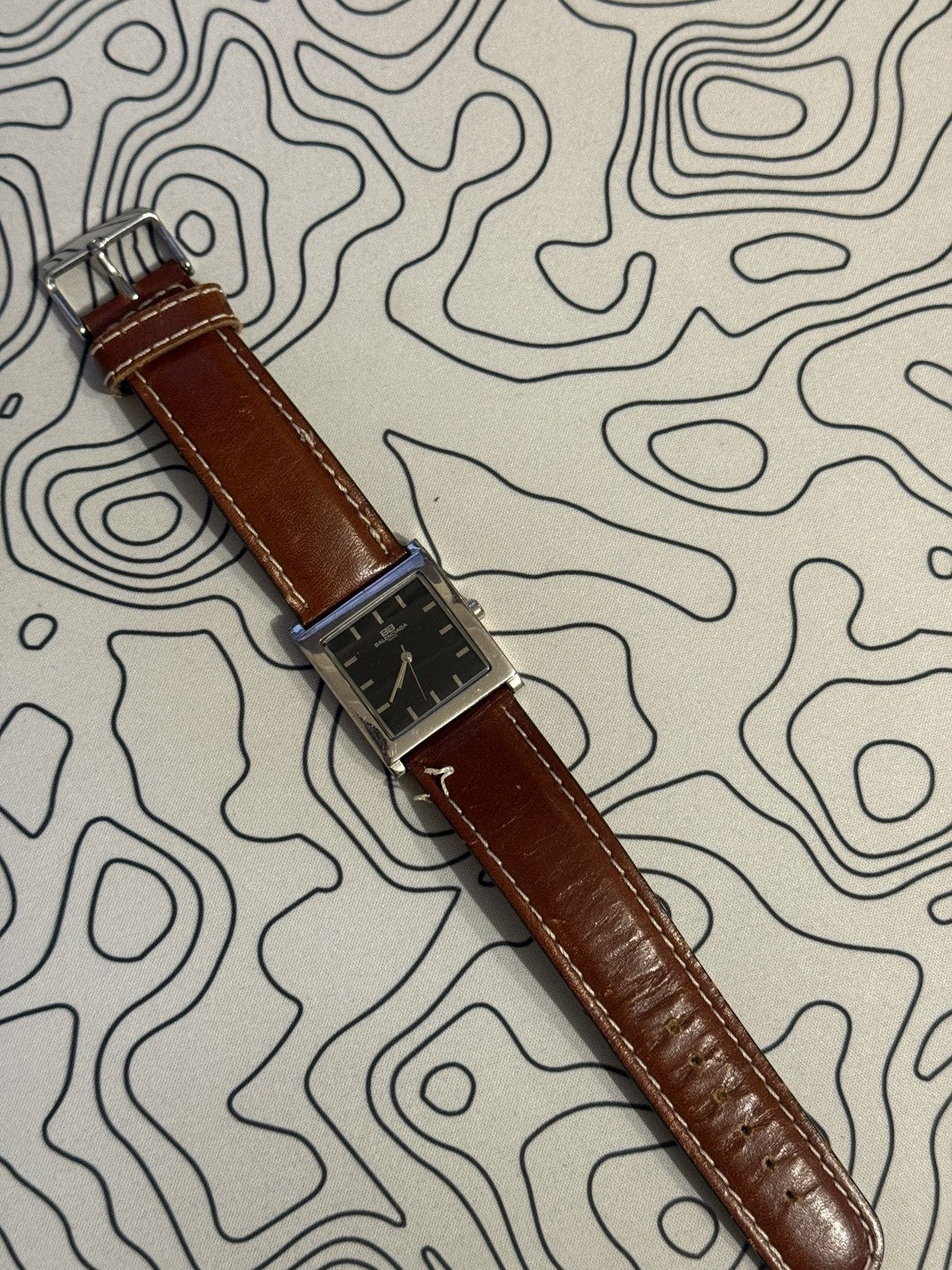 Balenciaga Balenciaga Paris brown Leather Minimalist Watch Size ONE SIZE - 1 Thumbnail