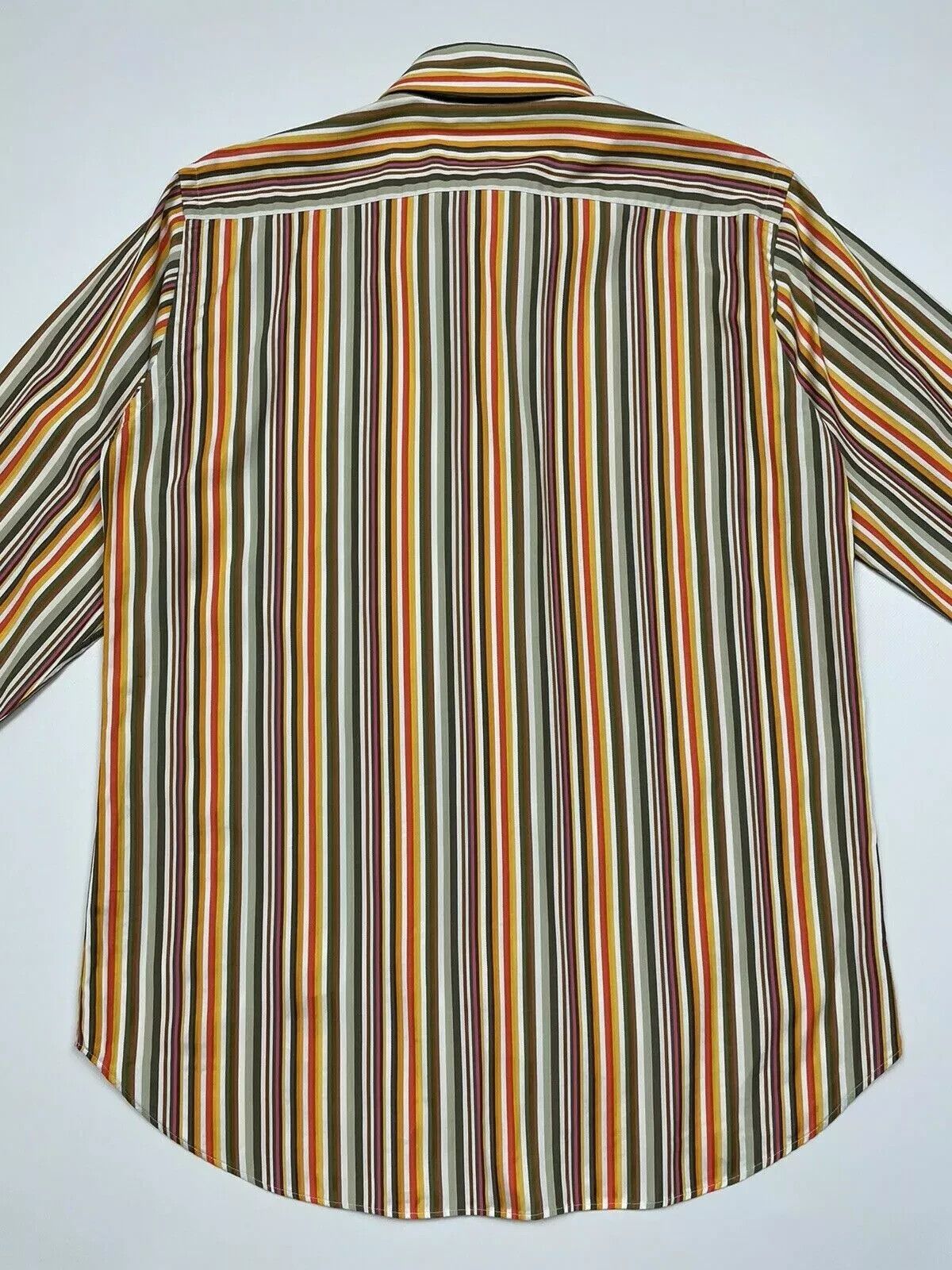 Etro ETRO Men’s Stripped Shirt Orange Size 41 Size US XL / EU 56 / 4 - 6 Thumbnail