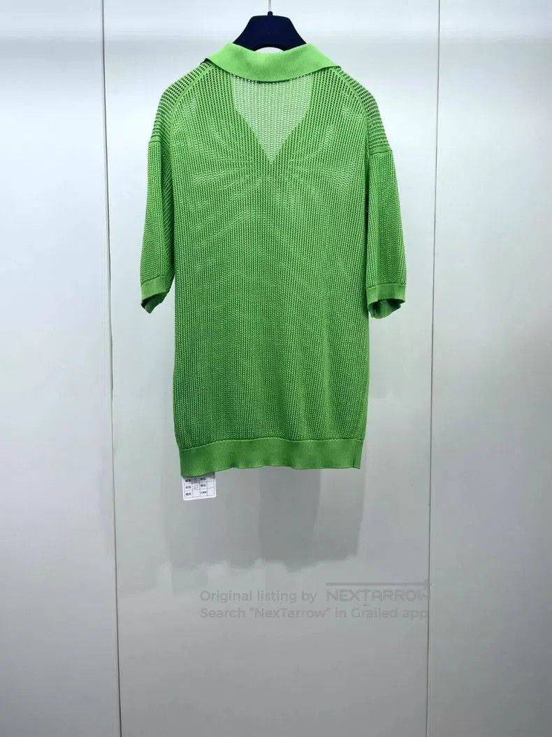 Prada Prada Green Knit Pique Polo Top. Size US L / EU 52-54 / 3 - 2 Thumbnail