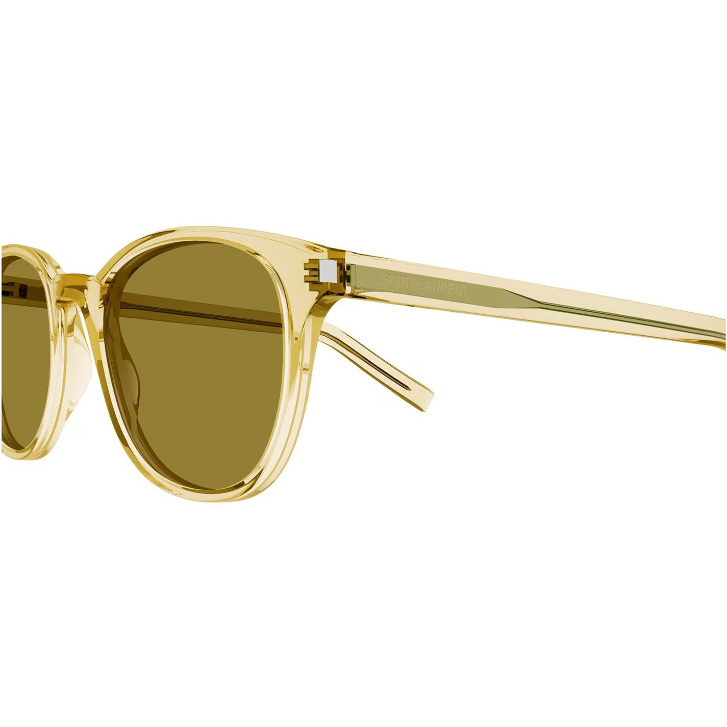 Saint Laurent Paris o1g2r1mq0426 Size: OS / Zoe Round Sunglasses in Yellow Size ONE SIZE - 3 Thumbnail