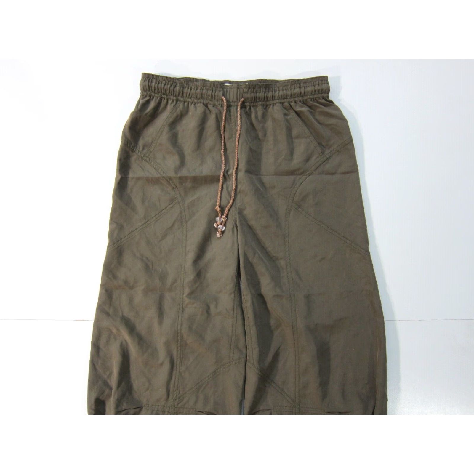 Anthropologie By Anthropologie Army Green Rayon High Rise Waist Wide Leg Jogger Pant Women XS Size 26" / US 2 / IT 38 - 5 Thumbnail