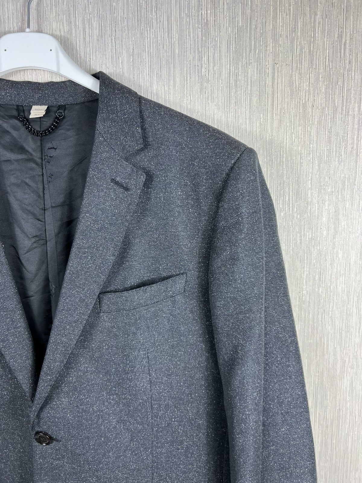 Burberry Burberry London wool silk gradient grey spray blazer jacket Size 54R - 3 Thumbnail