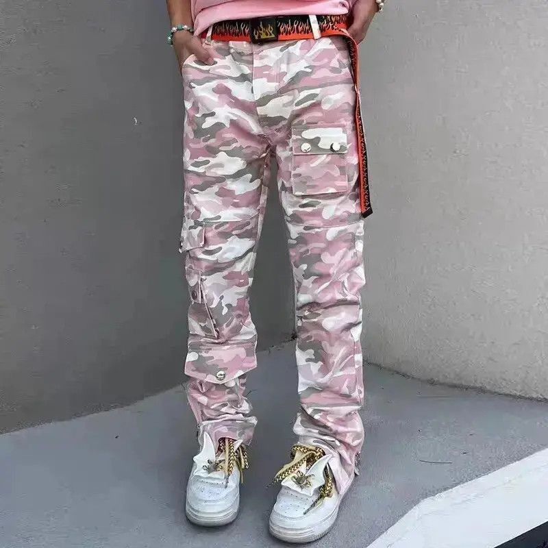 Japanese Brand Camouflage Patchwork Jeans Cargos Y2K Pockets Zipper Baggy Size US 32 / EU 48 - 5 Thumbnail