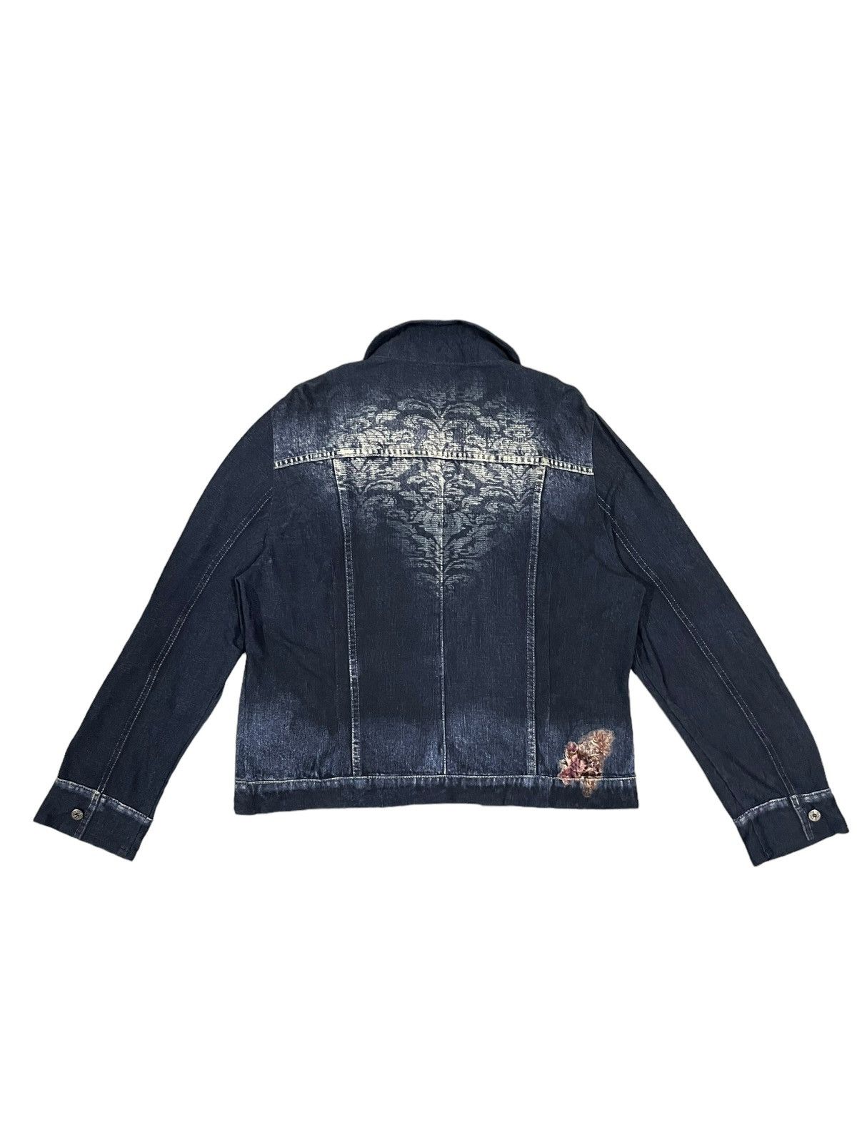 Christian Audigier Vintage Japanese Brand Denim Floral Art Style ButtonUp Shirt Size M / US 6-8 / IT 42-44 - 4 Thumbnail