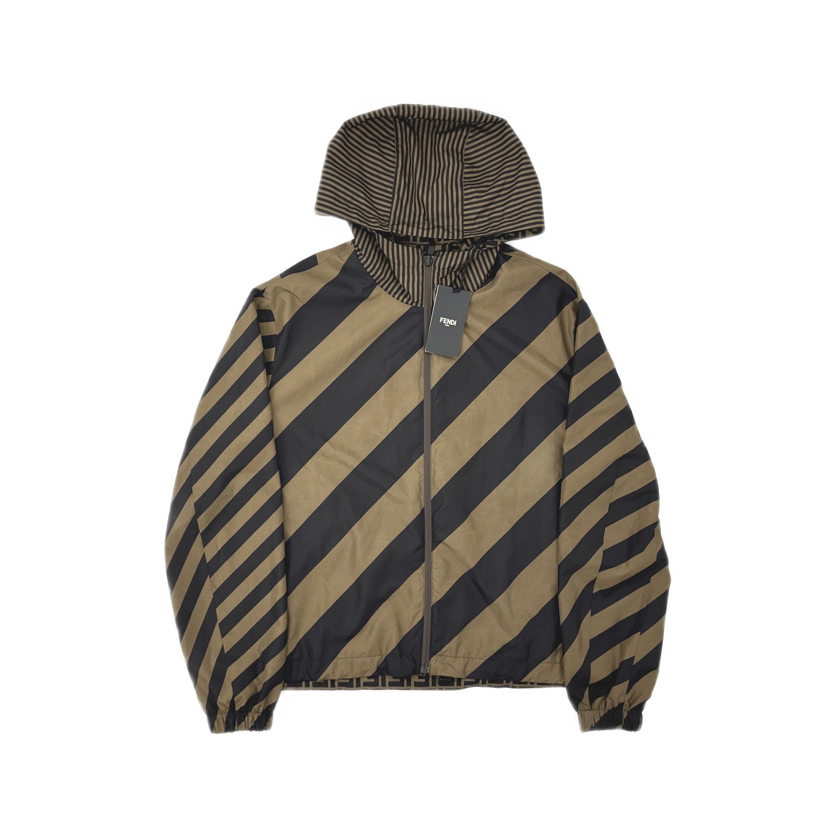 Fendi Fendi Reversible Logo Hooded Jacket Size 52 Size US L / EU 52-54 / 3 - 1 Thumbnail