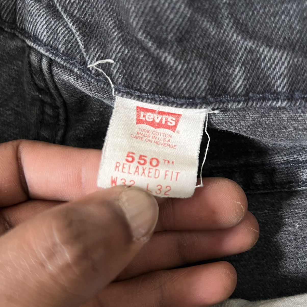 Levi's Vintage Levi’s 550 30x32 Black Orange Tab Jeans MADE IN USA Size US 30 / EU 46 - 15 Thumbnail