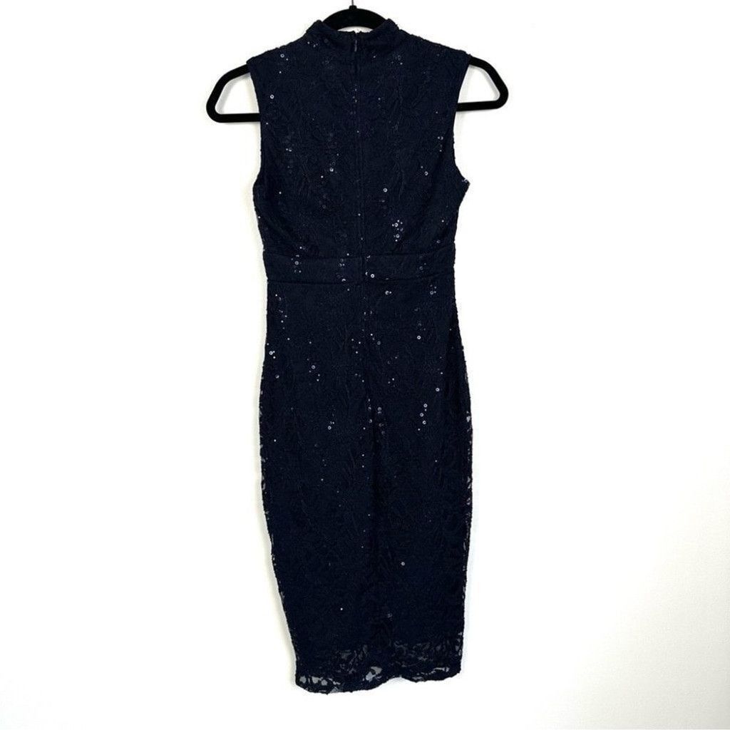 Other Jess Wright Sequin Floral Lace High Neck Dress Size 4 (UK 8) Size S / US 4 / IT 40 - 6 Thumbnail