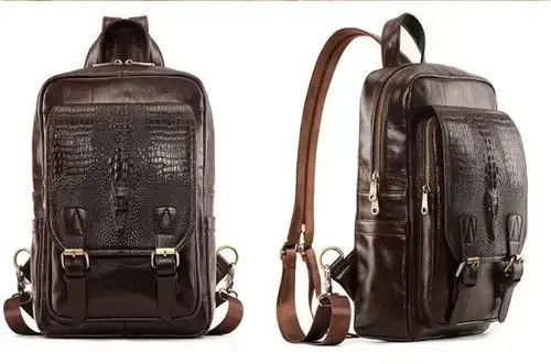 Genuine Leather × Japanese Brand Crocodile Emboss Leather Backpack Size ONE SIZE - 3 Thumbnail