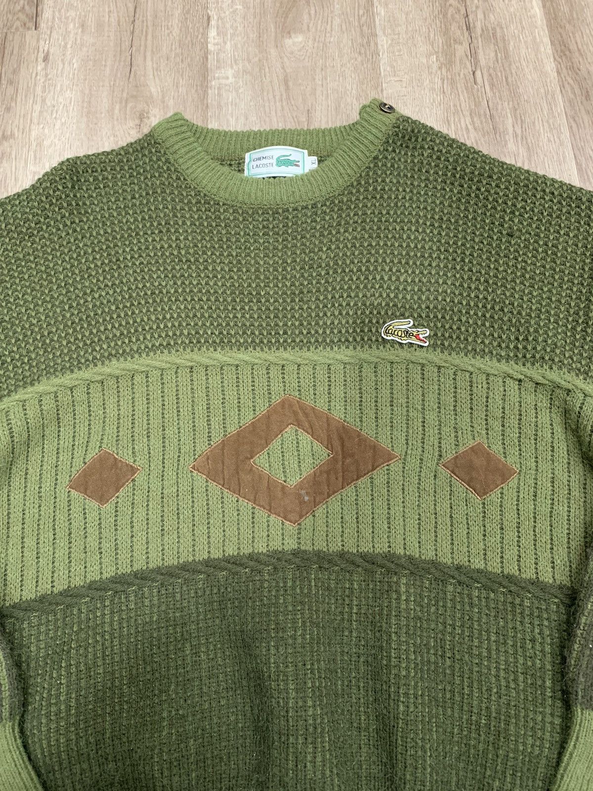 Lacoste Vintage Chemise Lacoste bootleg green Stripe sweater Size US L / EU 52-54 / 3 - 2 Thumbnail