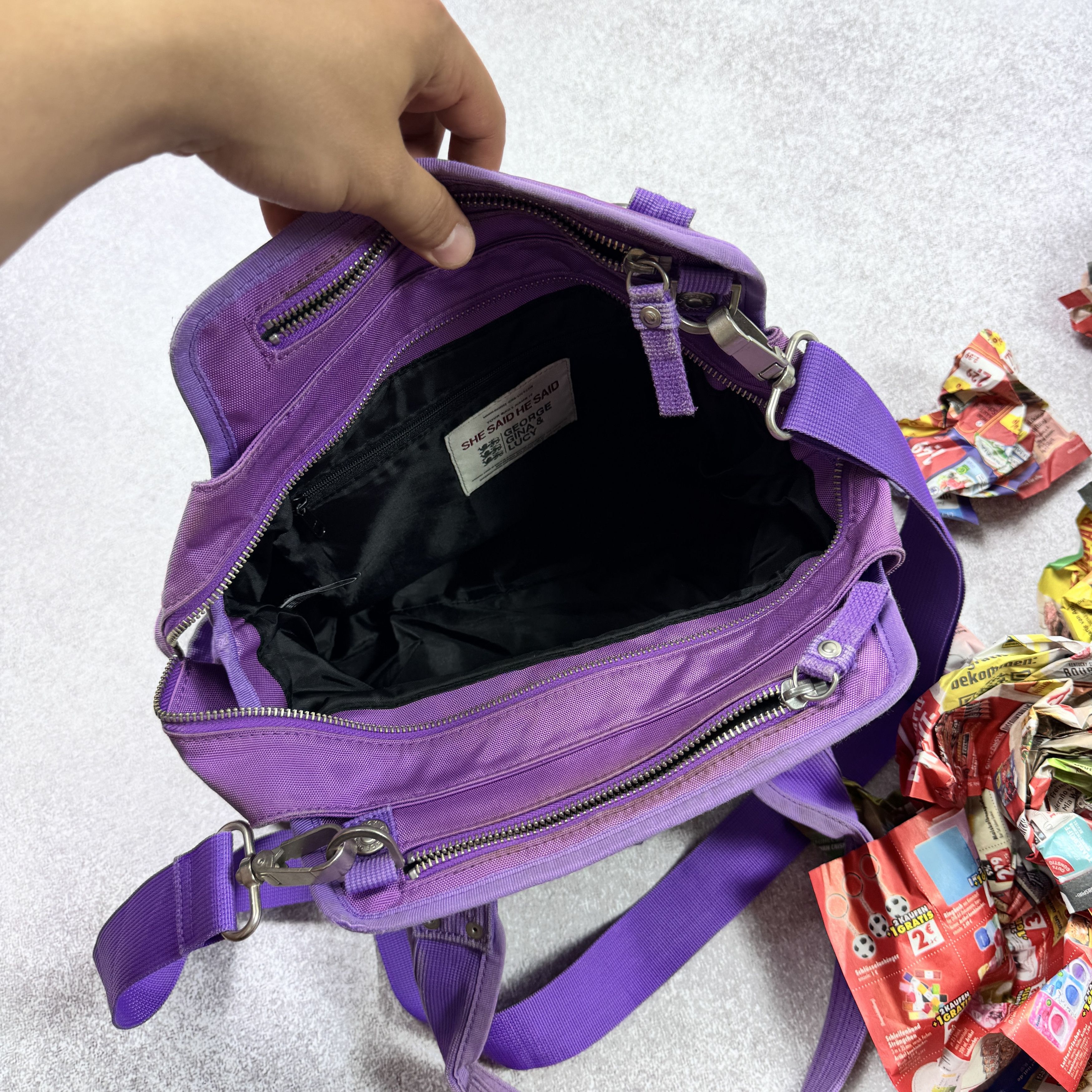 George Gina & Lucy George Gina & Lucy She Said He Said Purple Y2K Handle Bag Size ONE SIZE - 11 Thumbnail