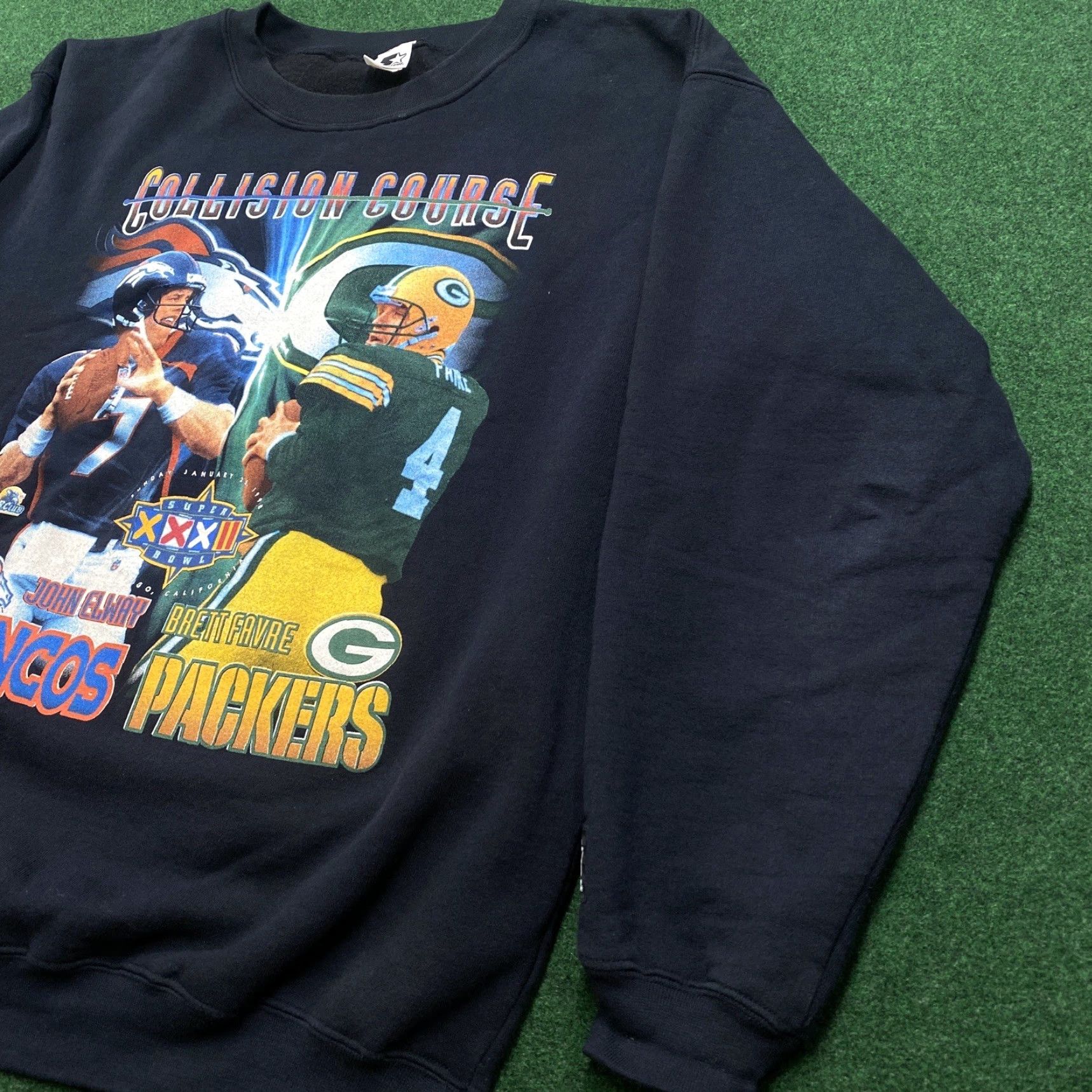 Starter VINTAGE Starter Sweatshirt Men 2XL Black 90s Football City Logo College USA Sports Size US XXL / EU 58 / 5 - 2 Thumbnail