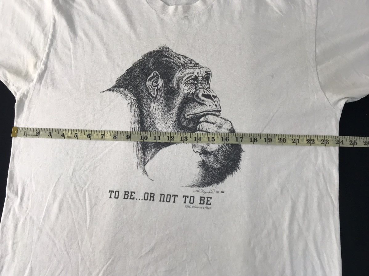 Japanese Brand 90s Human I Tees To Be Or Not To Be Humour Big Ape Printed Size US XL / EU 56 / 4 - 9 Thumbnail