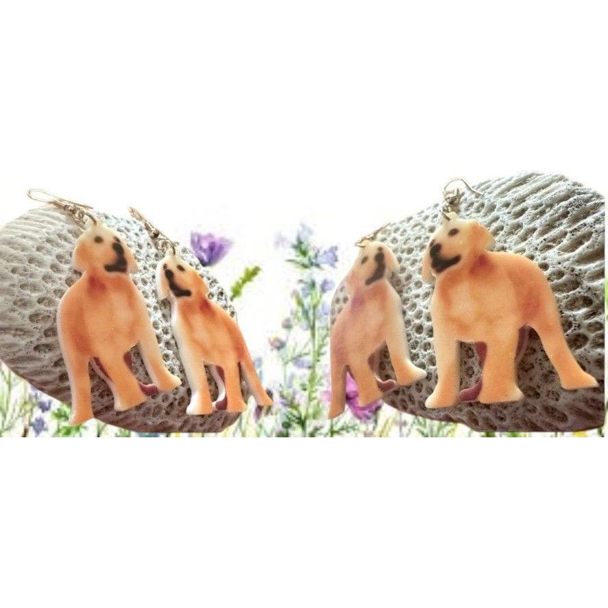 Handmade Golden Retriever Earrings Dangle Hooks Animal Rescue Dogs Ne Size ONE SIZE - 8 Thumbnail