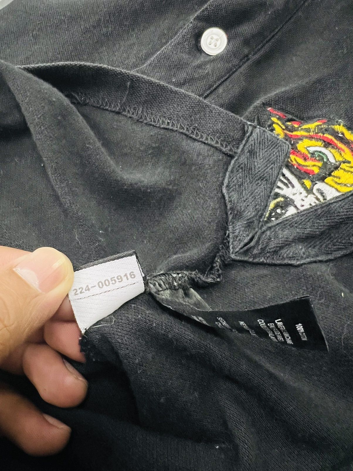 Christian Audigier Ed Hardy Tiger Embroidery Polo by Christian Audigier Size US L / EU 52-54 / 3 - 8 Thumbnail