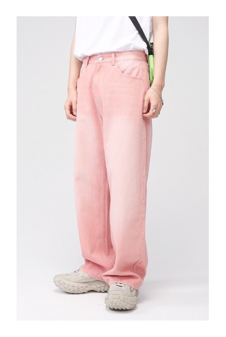 Japanese Brand × Jean Men's Japanese style straight pink wide-leg jeans Size US 32 / EU 48 - 4 Thumbnail