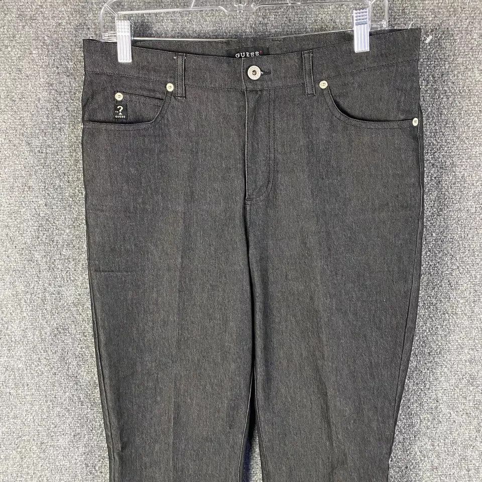 Guess × Vintage Vintage Guess Jeans Women's 31 Charcoal Wash Cotton Blend Size 31" - 2 Thumbnail