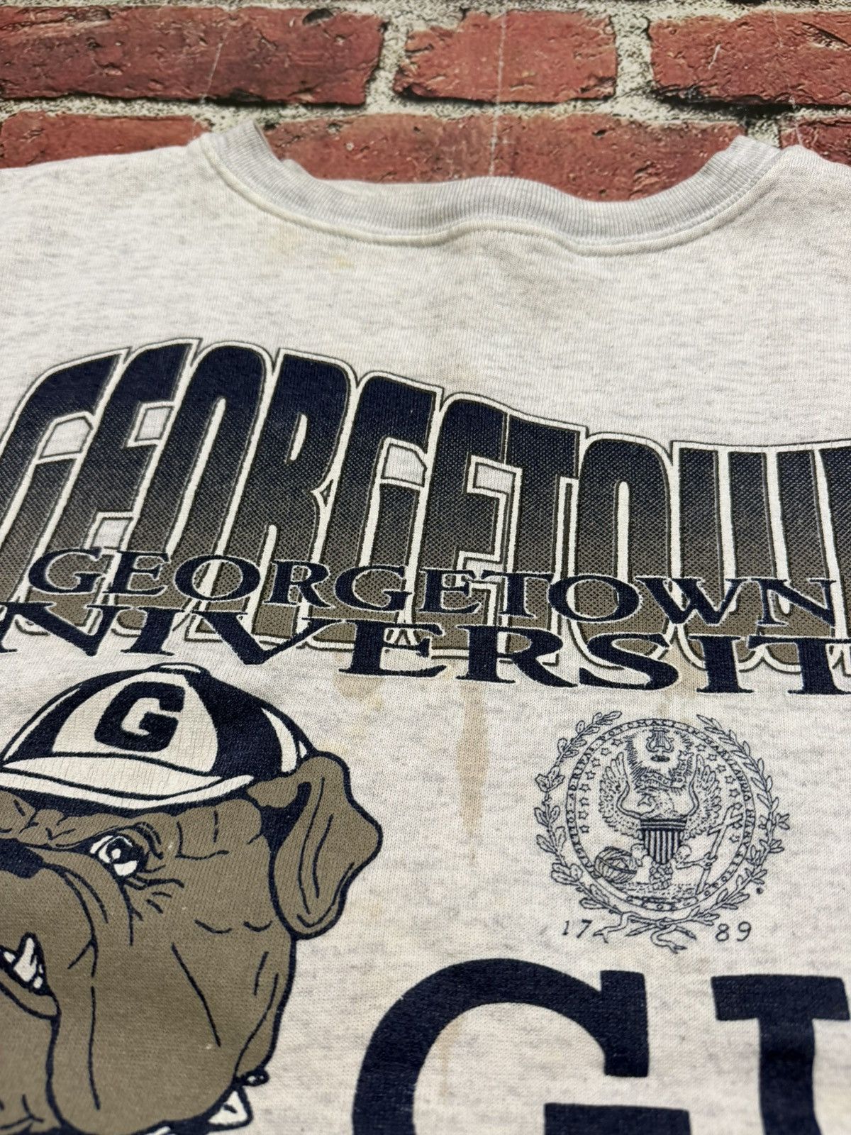 NCAA Vintage Georgetown Hoyas Sweatshirt Crewneck 90s Boxy 1993 Size US L / EU 52-54 / 3 - 8 Thumbnail