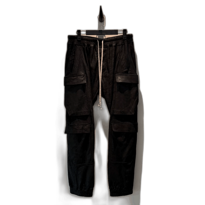 Rick Owens Rick Owens Leather Drawstring Cargo Pants Size US 44 / EU 60 - 1 Thumbnail