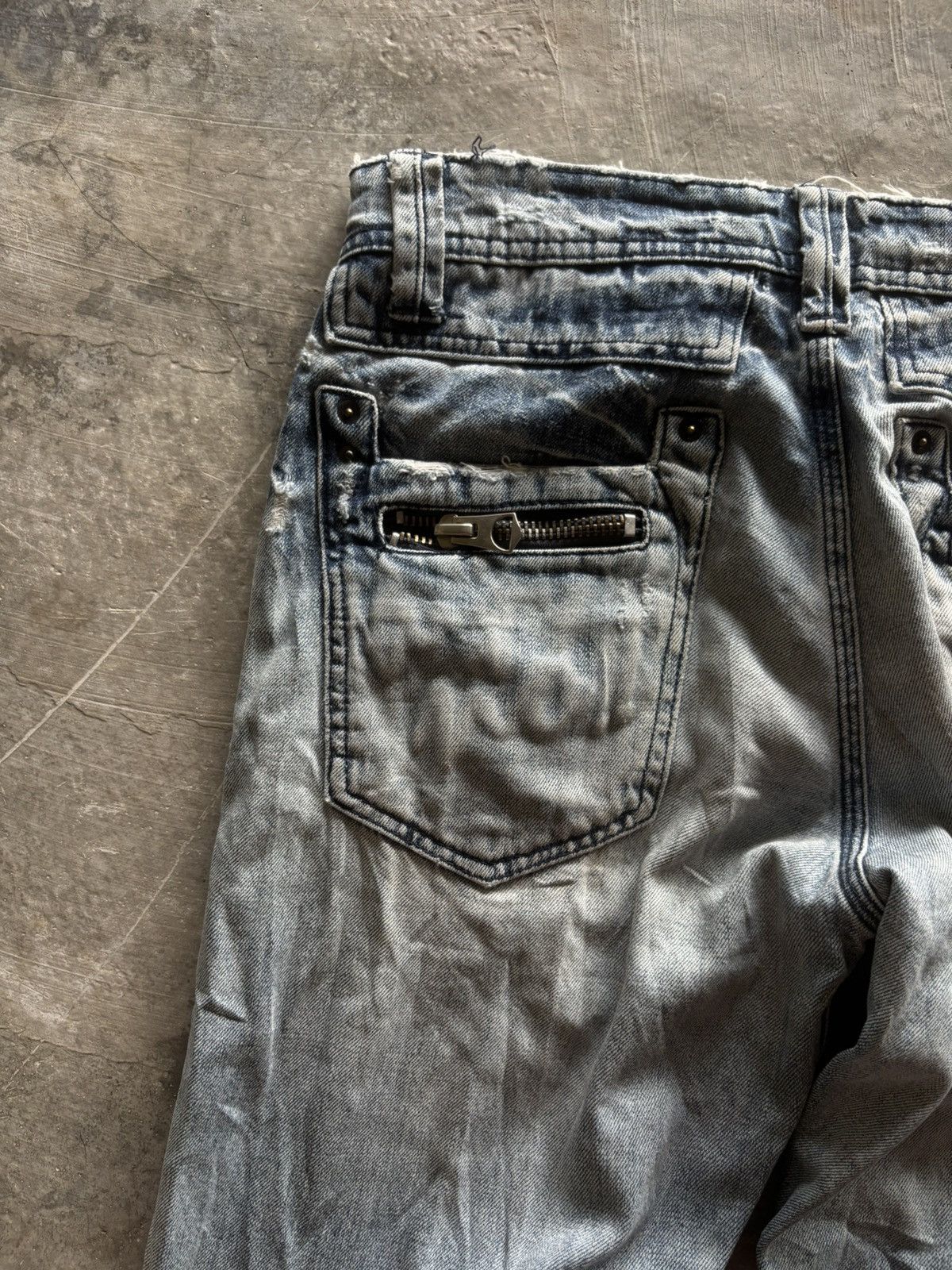 If Six Was Nine ARMY OF NO distressed japanese denim grunge punk stone wash Size US 32 / EU 48 - 15 Thumbnail