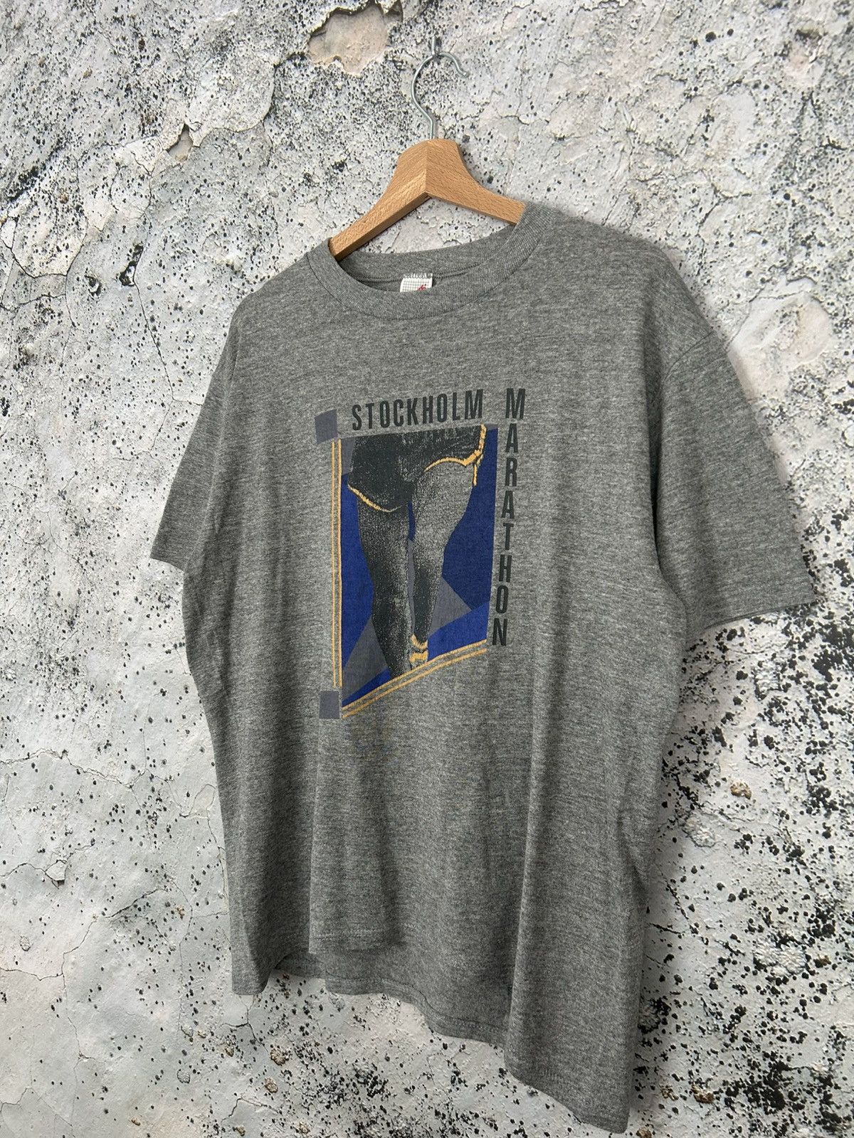 Vintage Vintage Stockholm Marathon 90s Single Stitich Archive Tee Size US L / EU 52-54 / 3 - 2 Thumbnail