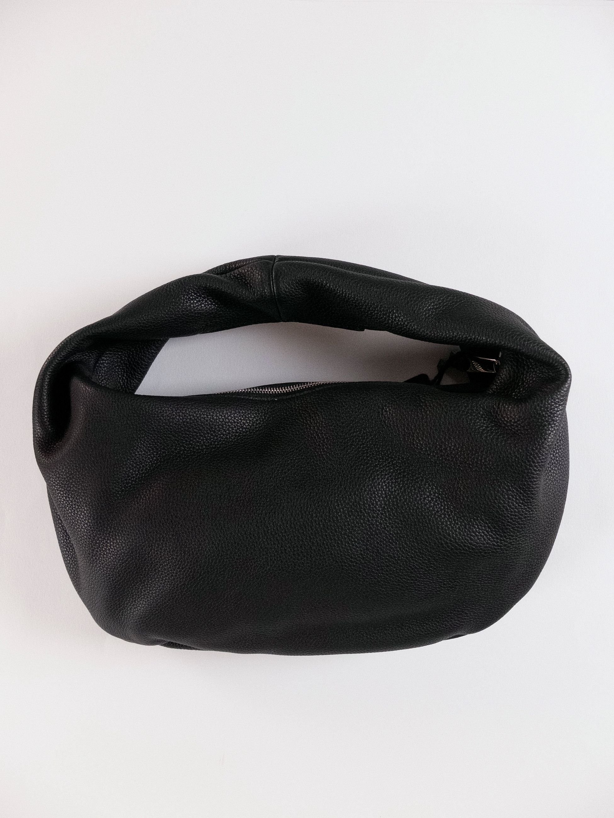 KHAITE KHAITE Olivia medium black grained leather hobo bag Size ONE SIZE - 10 Thumbnail