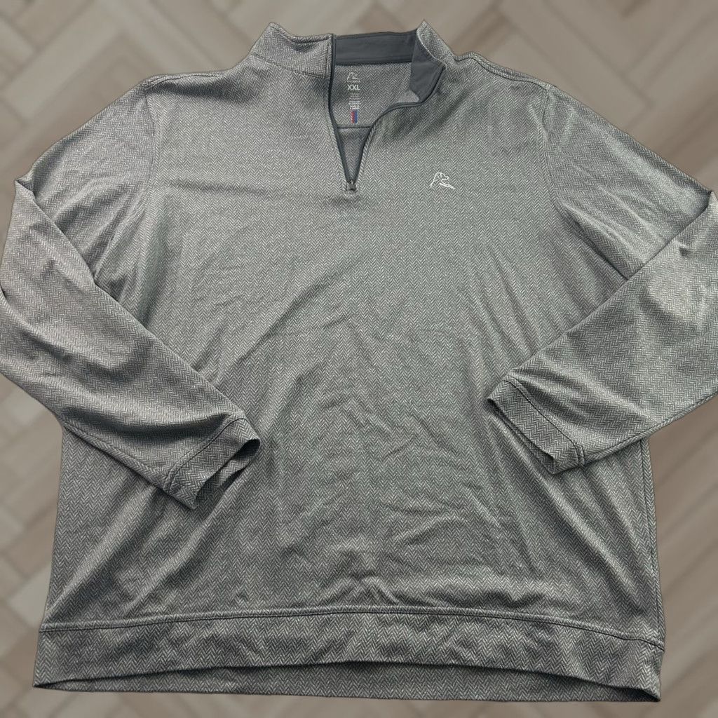 Vintage Rhoback Herringbone Pullover 1/4 Zip Golf Jacket Men’s XXL Gray Shirt Men’s 2XL Gray Golf 1/4 Zip Pullover Jacket Rhoback Size US XXL / EU 58 / 5 - 1 Thumbnail