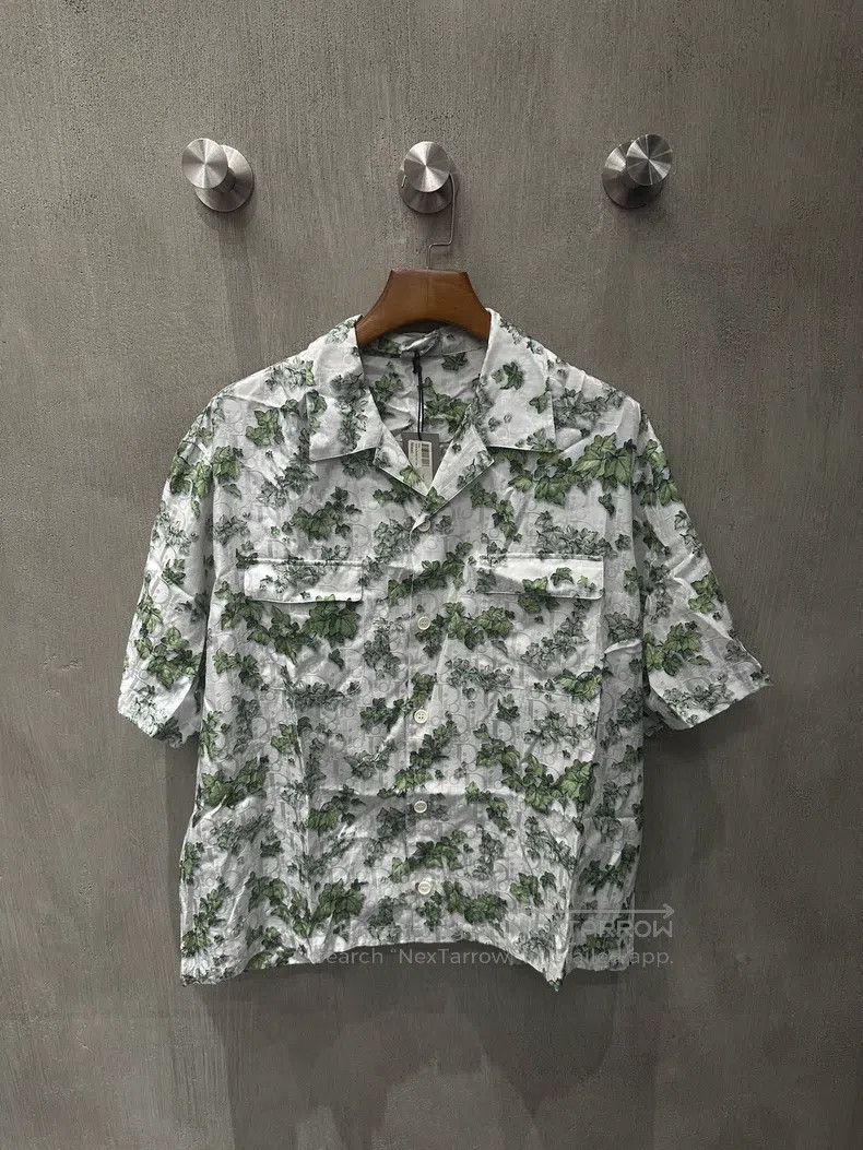 Dior Dior Full printed dark Logo short sleeve silk flower shirt Size US XS / EU 42 / 0 - 1 Thumbnail