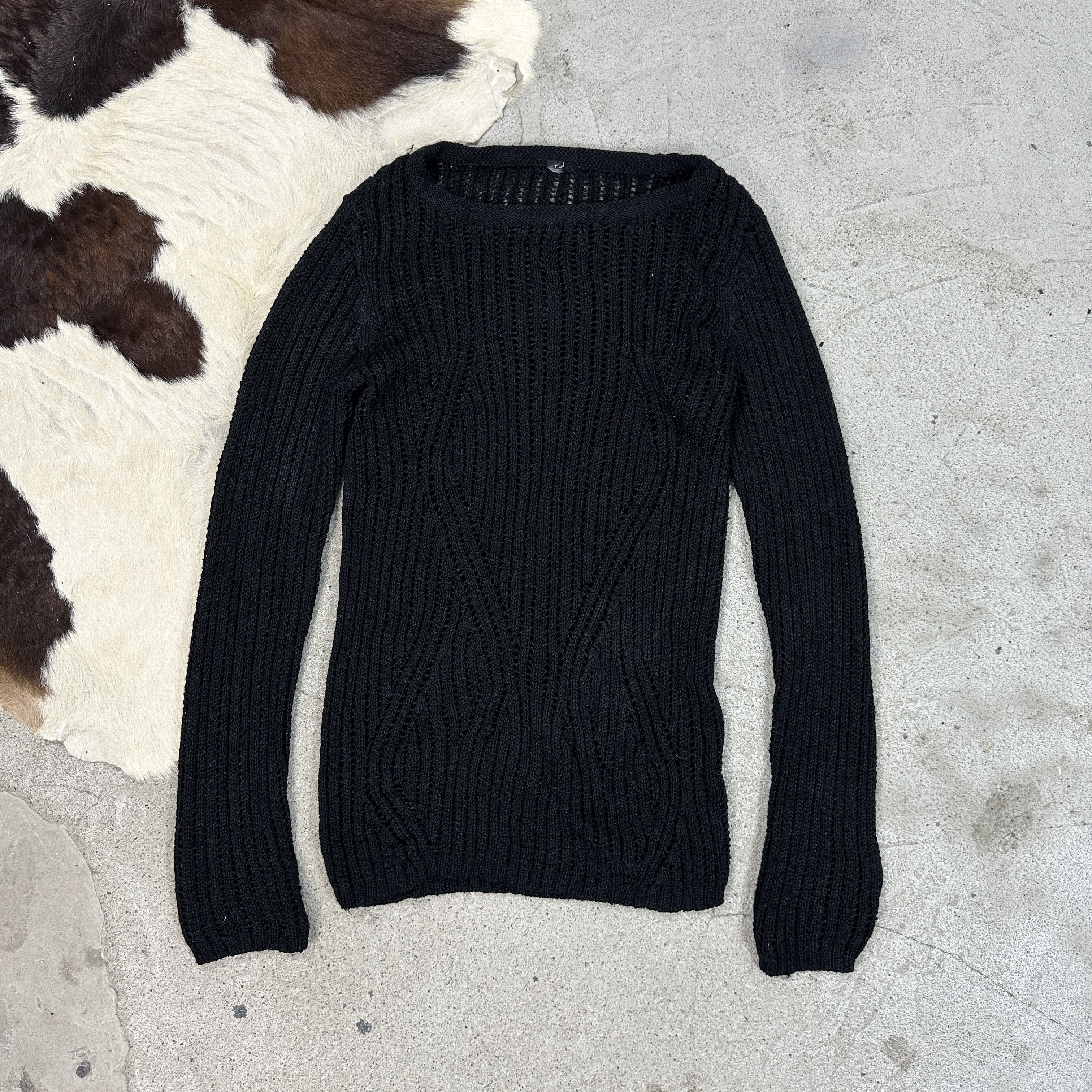 Vintage Vintage Avant Garde Opium Mesh Sweater 00s Size M / US 6-8 / IT 42-44 - 5 Thumbnail