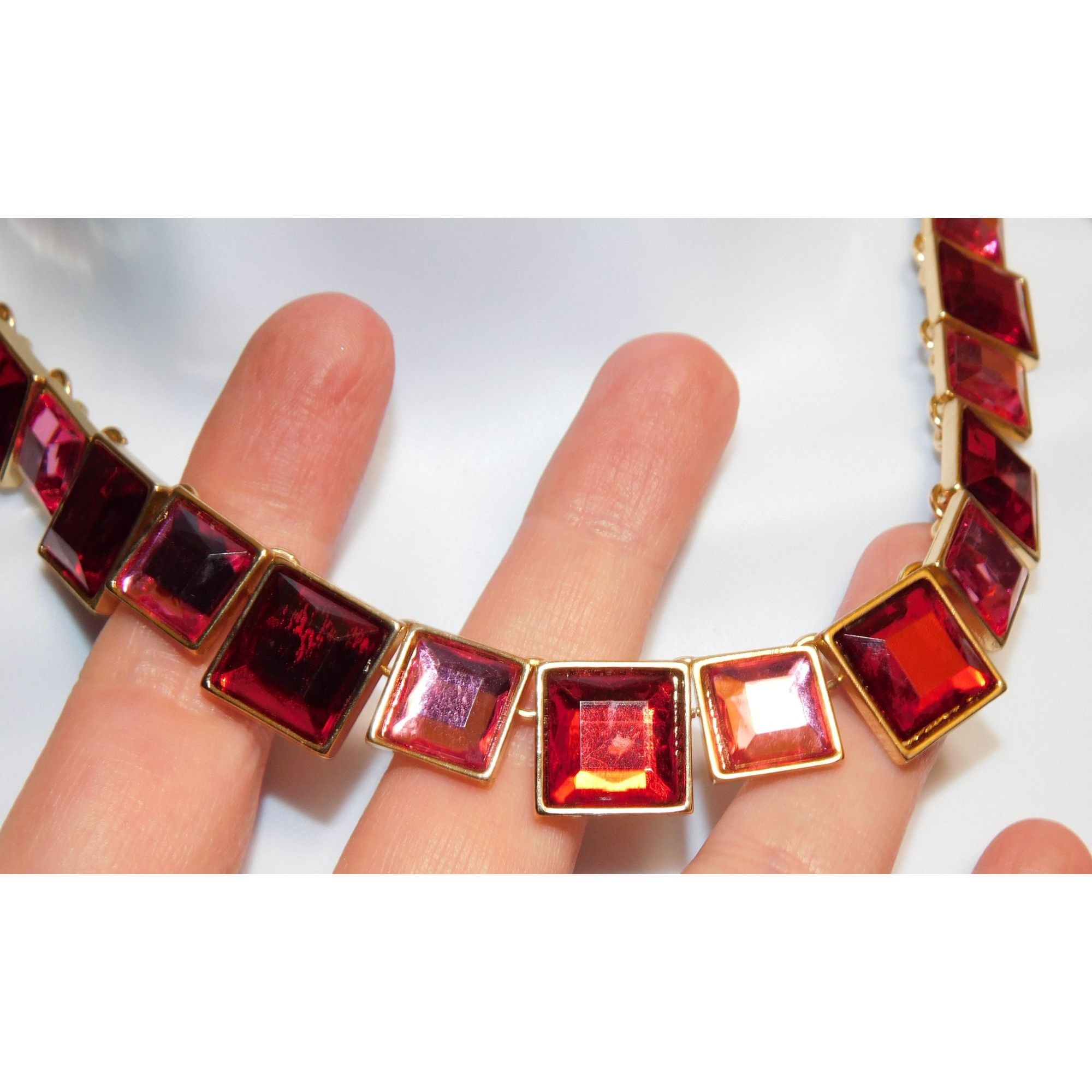 Other Charming Charlie Pink And Red Tile Necklace Size ONE SIZE - 6 Thumbnail