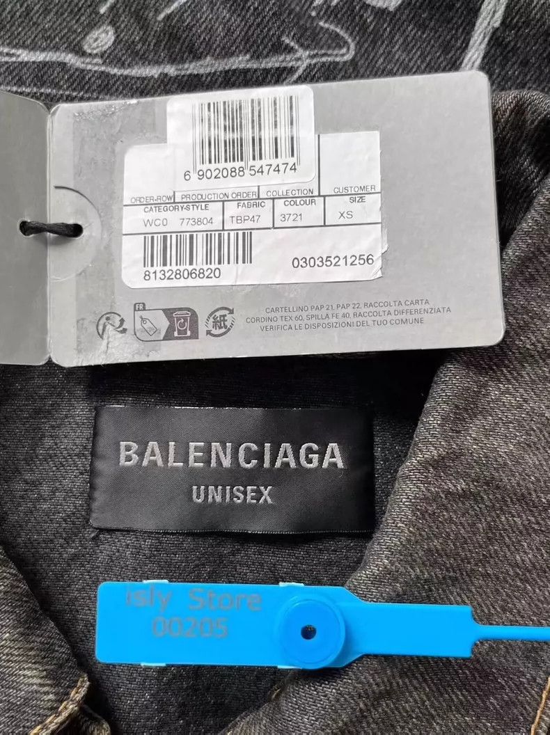 Balenciaga Balenciaga Dragon Pattern Limited Worn Denim Jacket for Ye Size US XS / EU 42 / 0 - 5 Thumbnail