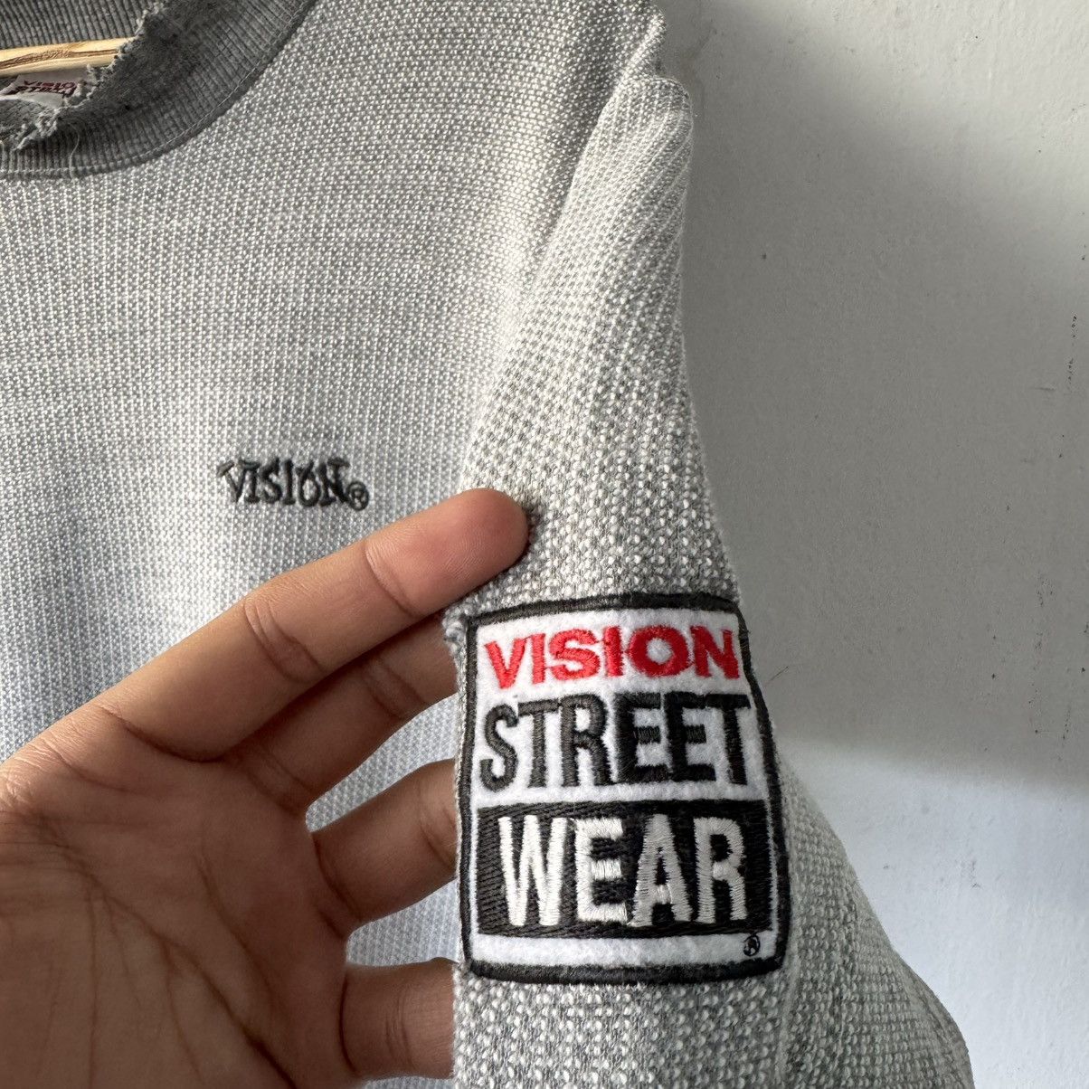 Sex Skateboards Vintage 1990s Vision Street Wear Distressed Waffle Shirt Size US L / EU 52-54 / 3 - 8 Thumbnail