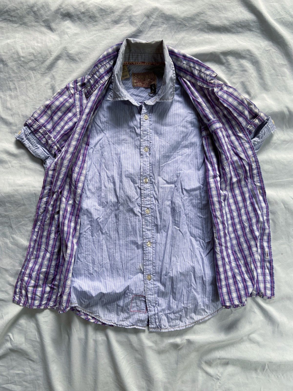 Beauty Beast SCOTCH & SODA DOUBLE LAYER BUTTON UP SHIRT Size US M / EU 48-50 / 2 - 5 Thumbnail