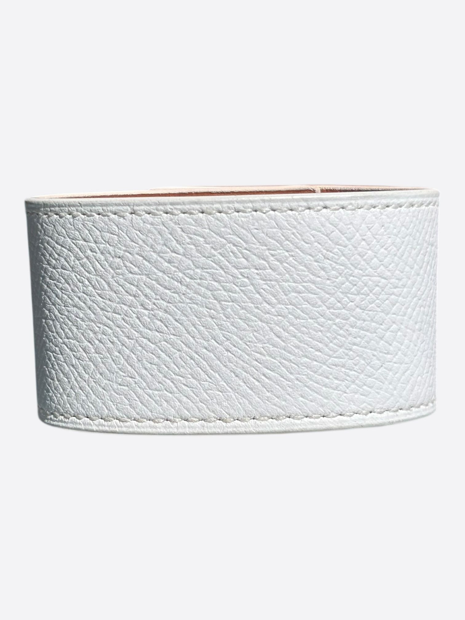 Hermes Hermes White Epsom & Gold Hardware Kelly Bracelet Size ONE SIZE - 2 Thumbnail
