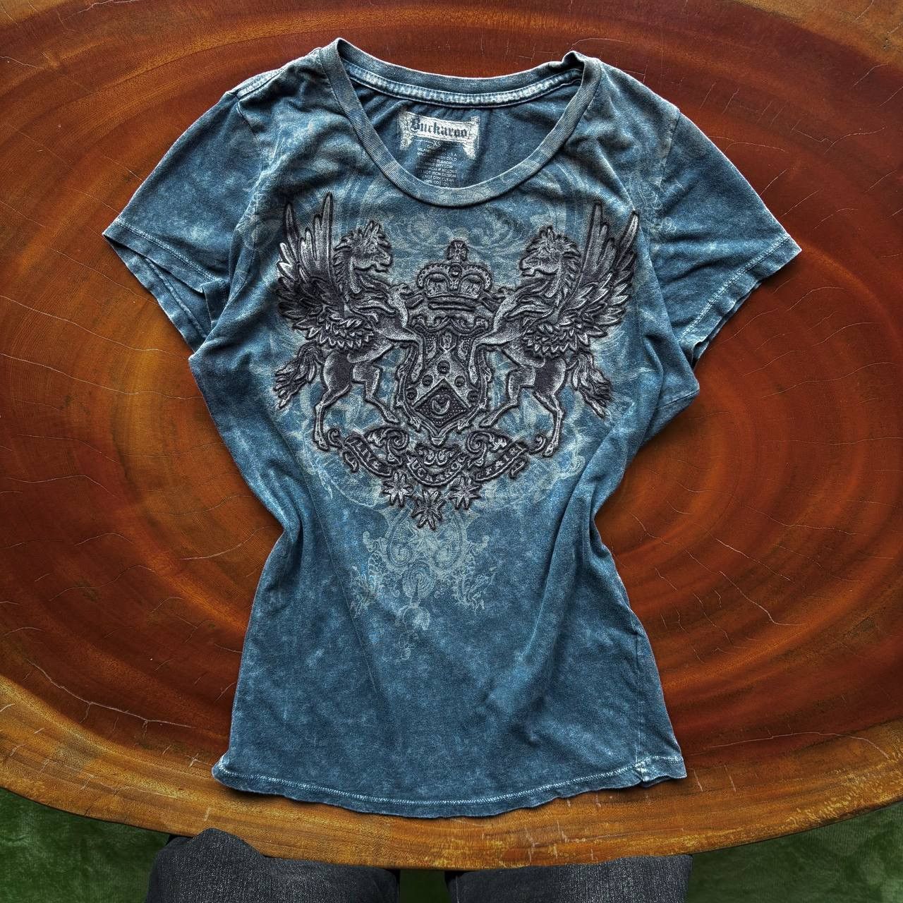 BUCKAROO Y2K Style Womens Buckaroo Graphic Tshirt Size XS / US 0-2 / IT 36-38 - 1 Thumbnail