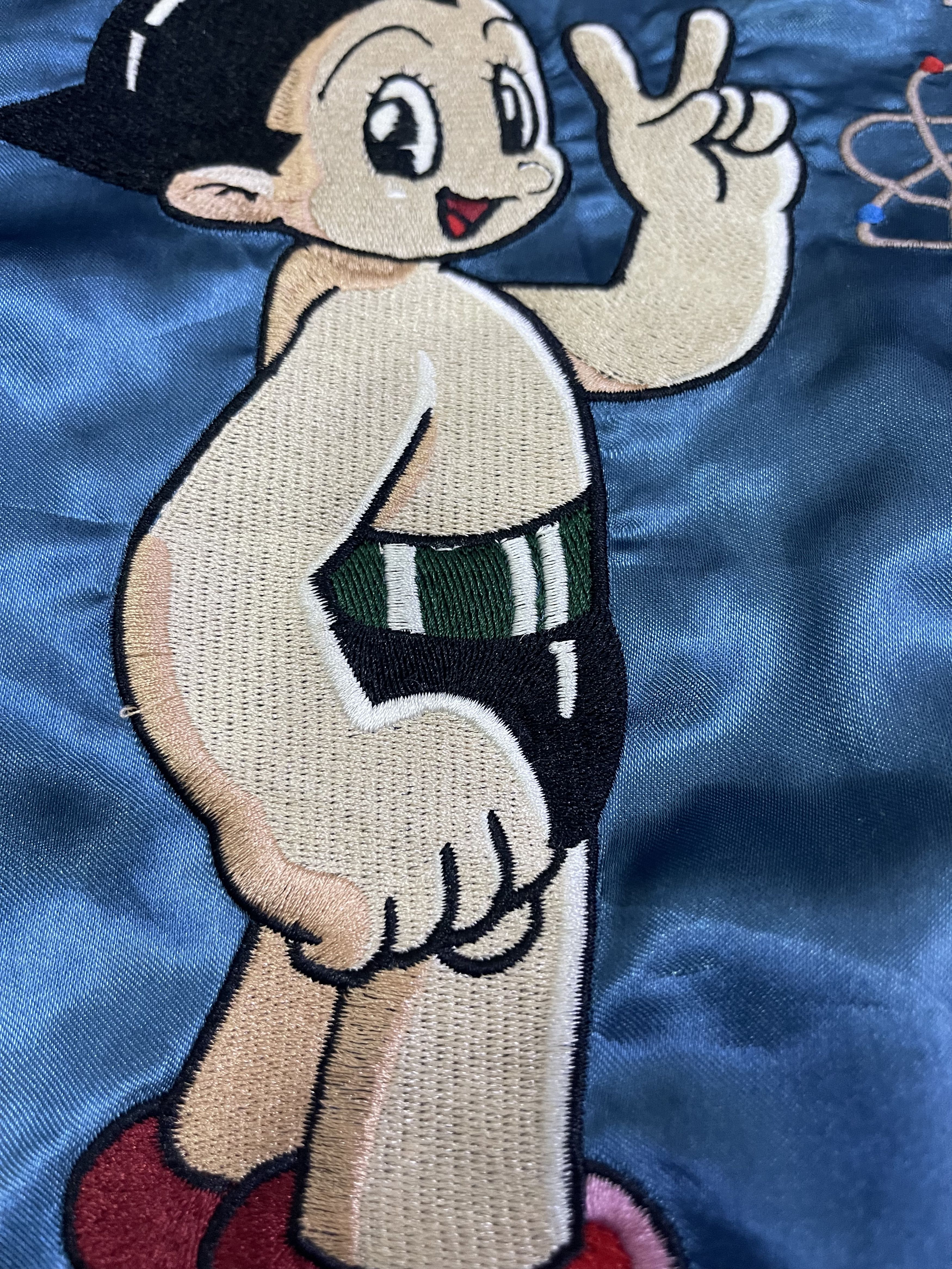 Anime Astro Boy Sukajan Sourvenir Satin Blue Jacket sz XL Size US XL / EU 56 / 4 - 10 Thumbnail