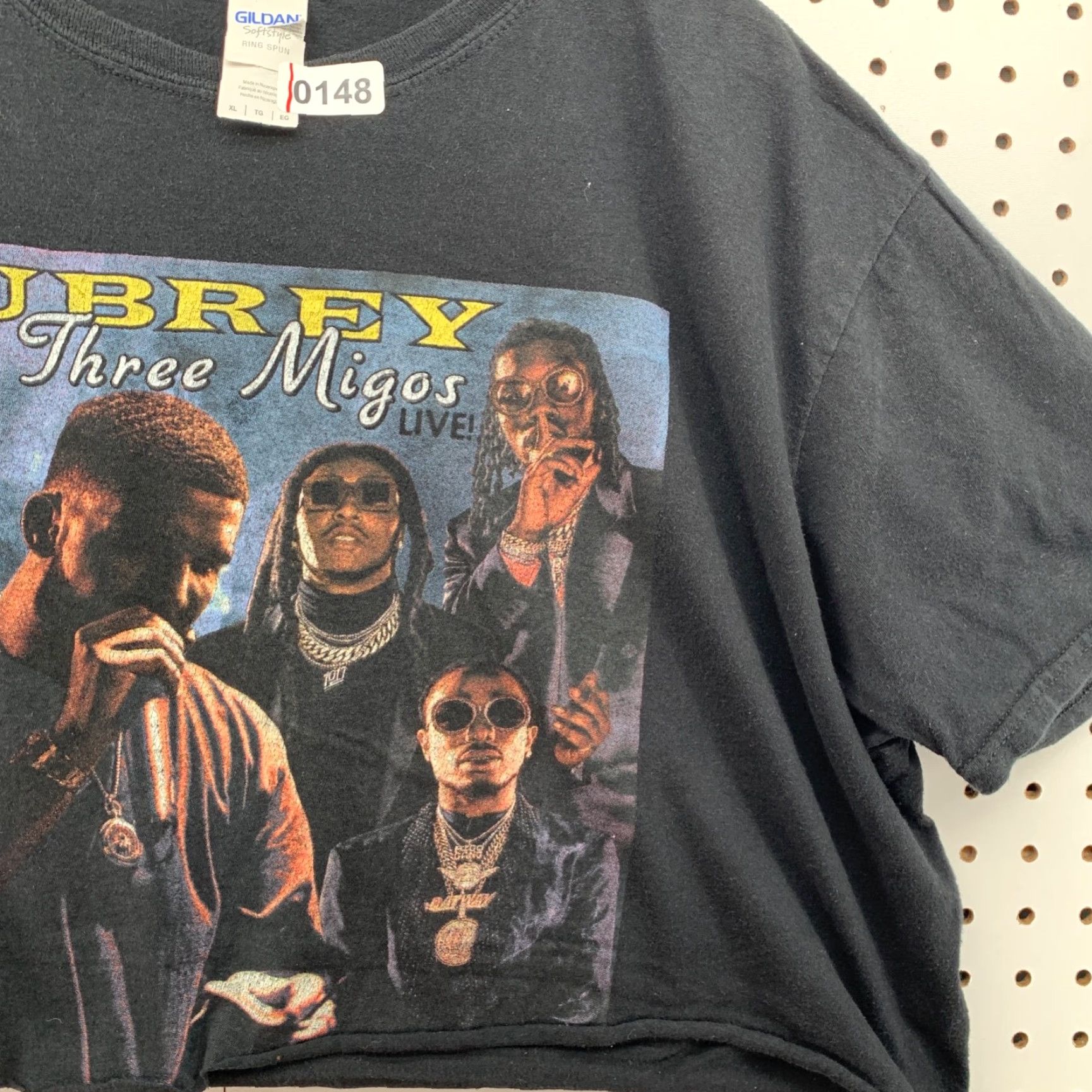 Gildan Drake MIGOS Shirt Womens XL Crop Top Hip Hop TEE 2018 Music Rap Black Cropped Shirt Womens XL Size XL / US 12-14 / IT 48-50 - 5 Thumbnail