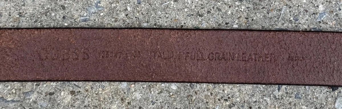 Guess Vintage Guess Jeans USA Brown Leather Belt (Size 38) Size 38 - 2 Thumbnail
